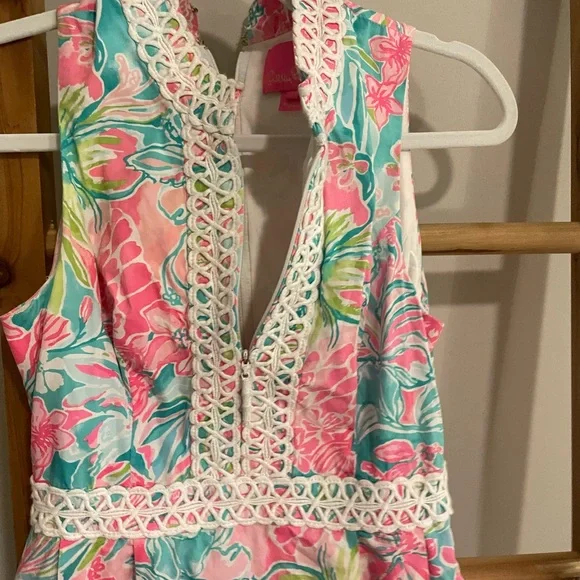 Lilly Pulitzer Aline floral mutli-color dress. Beautiful size 0 - Picture 6 of 11